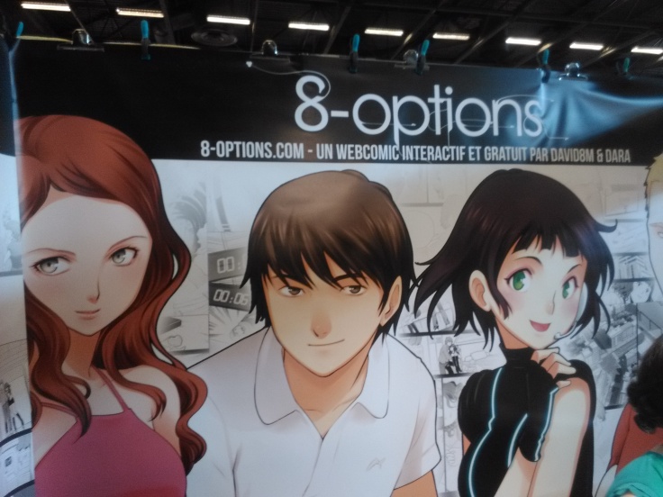 La bannière géante de 8-Options au Festival Japan Expo (France)